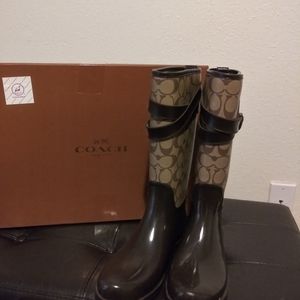 Coach rain boots